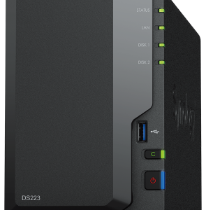 SYNOLOGY NAS TOWER 2BAY 2.5"/3.5" HDD SATA CPU Realtek RTD1619B + 2Gb Ram DDR4 + 1x Gigabit + x3 USB