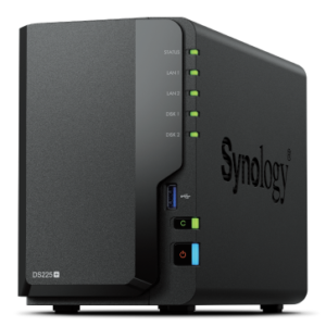 SYNOLOGY NAS TOWER DS225+ X 2HD 3.5"/2.5" SATA2/3 - NO HD - CELERON J4125 -2GB DDR4-1P LAN RJ45 1GBE