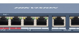 HIKVISION SWITCH 10/100 HI-POE METALLICO L2, UNMANAGED, 4 10/100M RJ45 POE PORTS, 2 10/100M RJ45 UPL