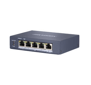 HIKVISION SWITCH 4 PORT GIGABIT UNMANAGED POE SWITCH  1 GIGABIT RJ45 UPLINK PORT, 802.3AF/AT/BT, POR