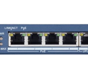 HIKVISION SWITCH 4 PORT GIGABIT UNMANAGED POE SWITCH  1 GIGABIT RJ45 UPLINK PORT, 802.3AF/AT, POE PO