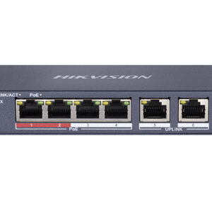 HIKVISION SWITCH 8 PORT GIGABIT UNMANAGED POE SWITCH 1 GIGABIT RJ45 UPLINK PORT, 1 GIGABIT SFP UPLIN
